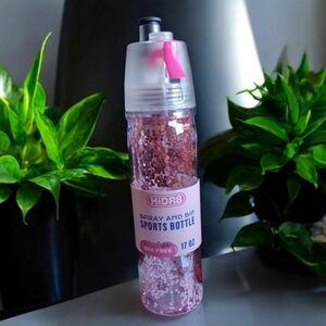 Pink Glitter Sip & Spray Sports Bottle